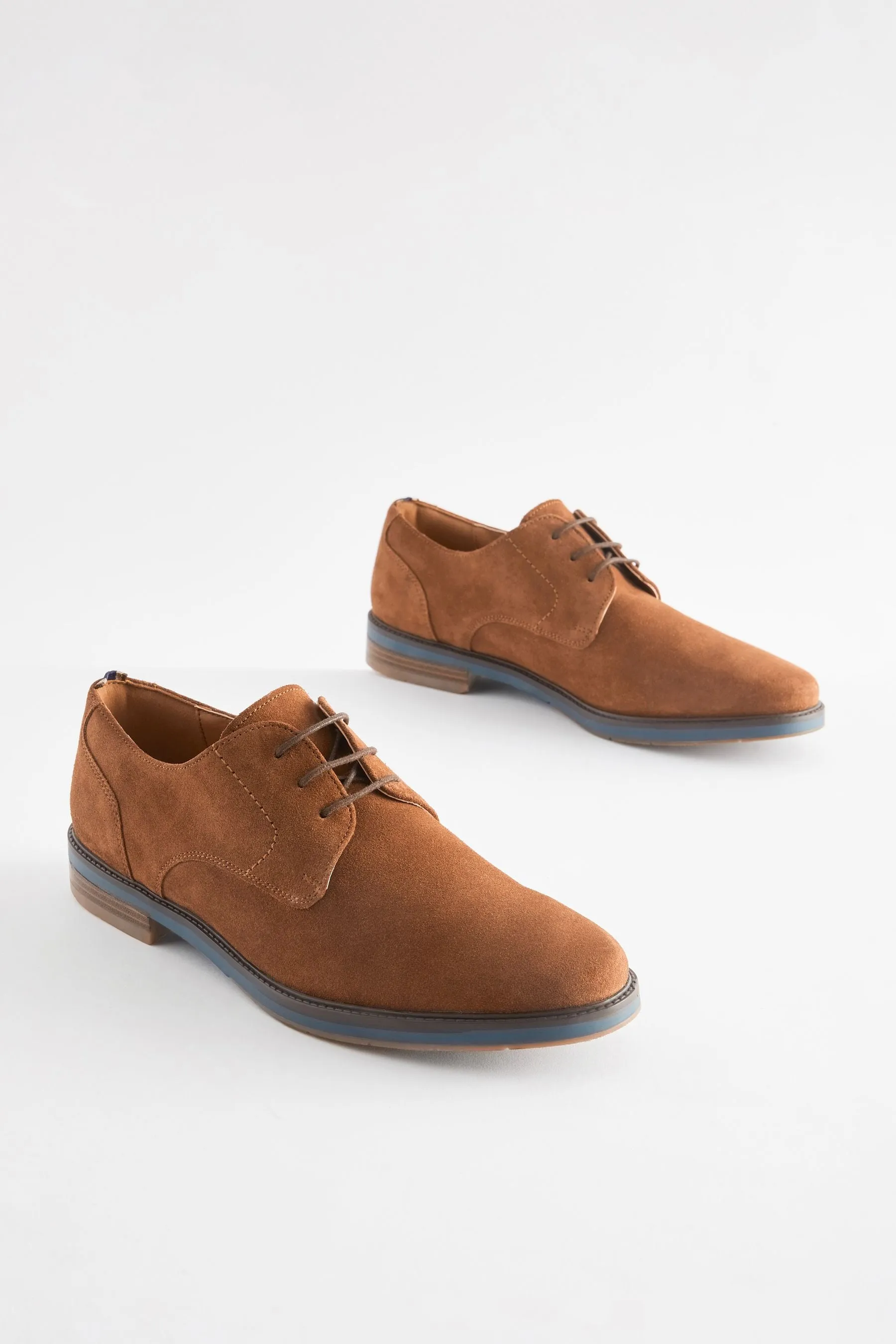 Marrone chiaro   - Suede Sole Derby Shoes